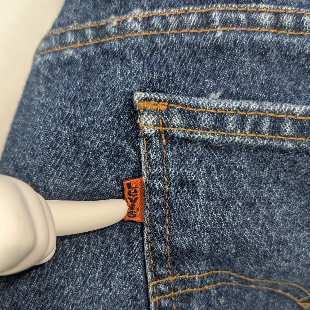 Vintage 80s Levi’s 505 Orange Tab Straight‎ Leg Jeans 38x34